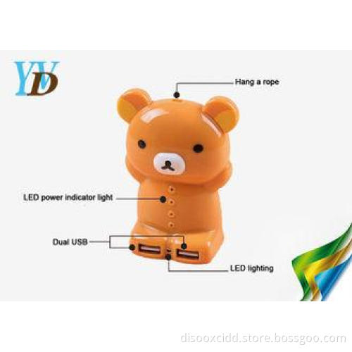 3D Bear Cartoon USB Backup Charger 4000mAh Gift Power Bank